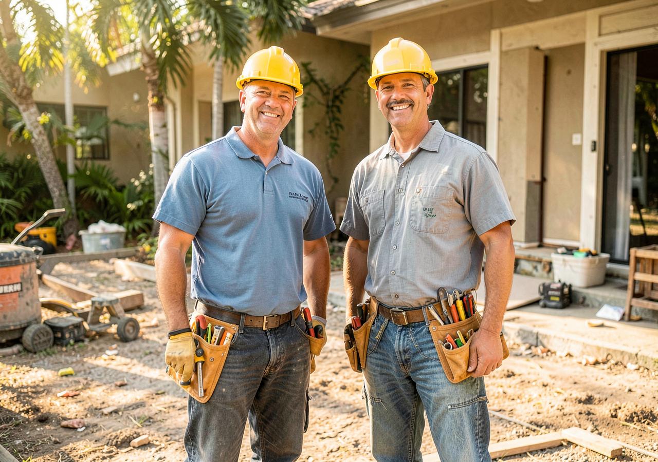 Contractor at work on a Southwest Florida job site